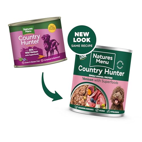 Natures Menu Country Hunter Dog Food Can Wild Venison Can (6 x 600g) 