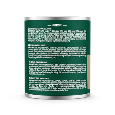 Natures Menu Country Hunter Dog Food Can Full Flavoured Rabbit Can (6 x 600g) 