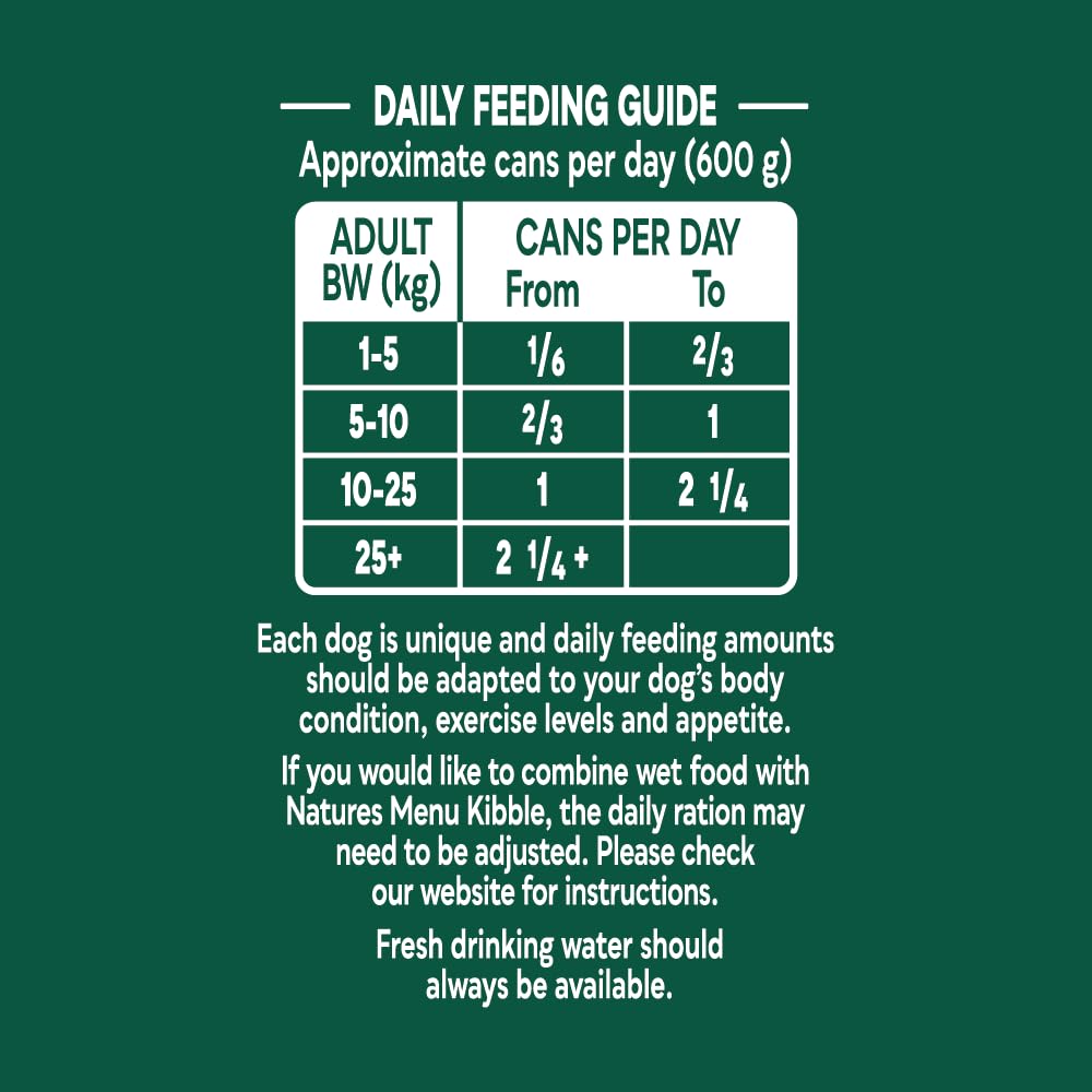 Natures Menu Country Hunter Dog Food Can Full Flavoured Rabbit Can (6 x 600g) 