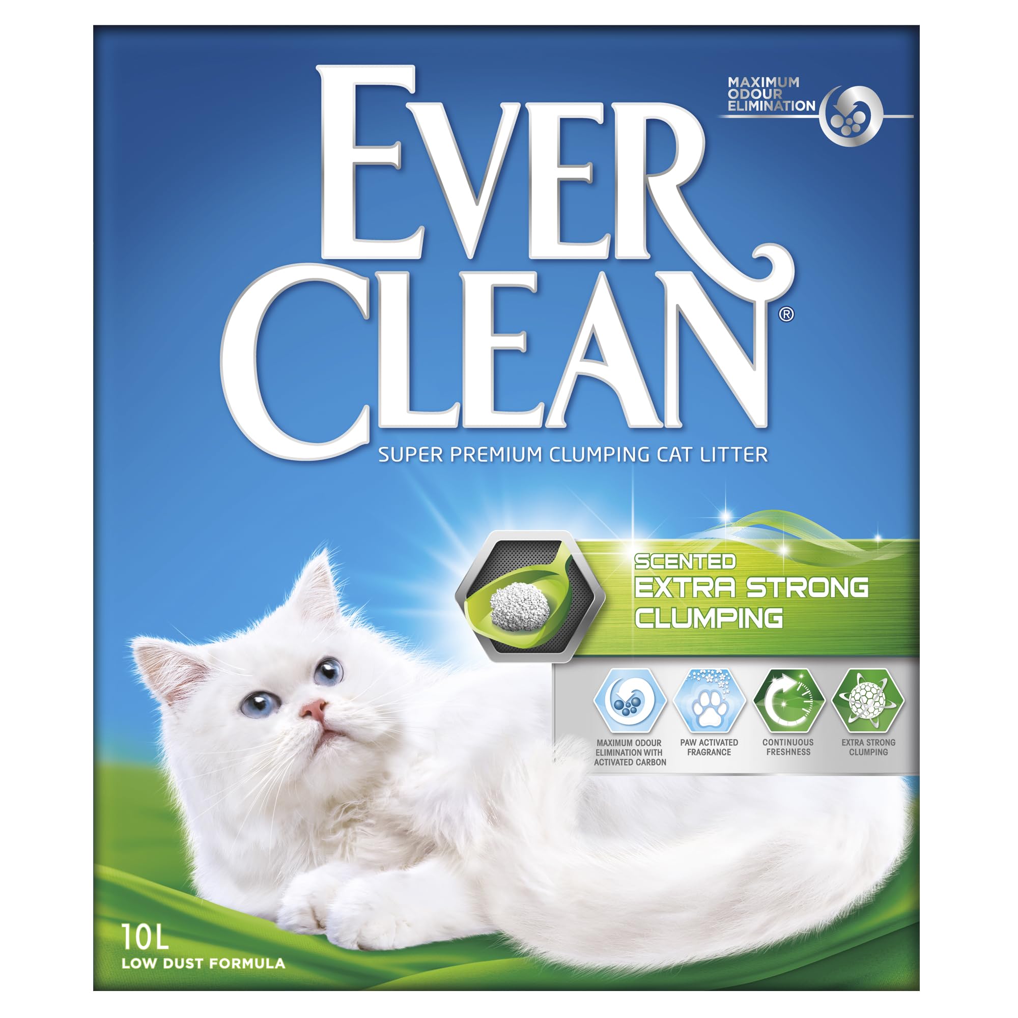 Ever Clean Clumping Cat Litter, Extra Strong Clumping Cat Litter, Scented for Long-lasting freshness, 10L