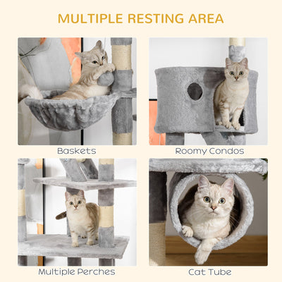 Floor-to-Ceiling Cat Tree – Adjustable, Sturdy & Multi-Level Fun 
