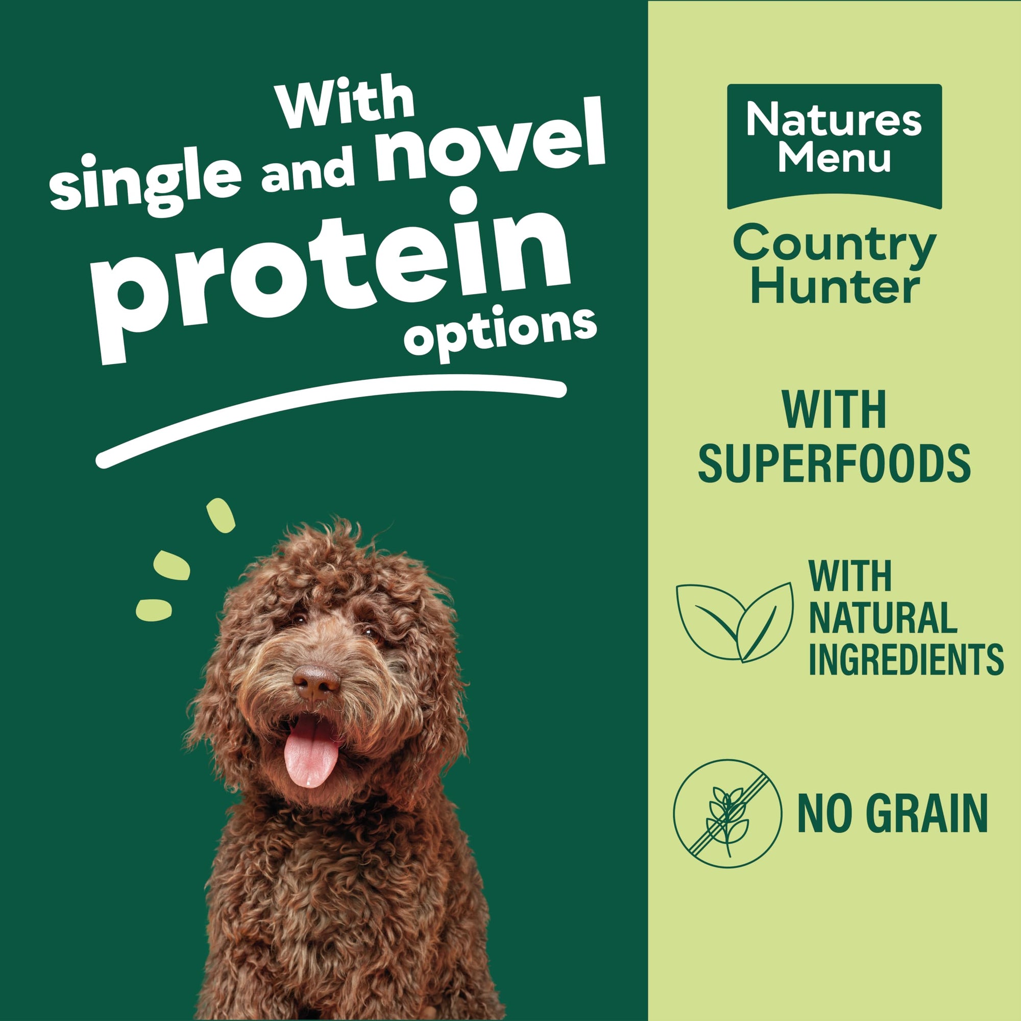 Natures Menu Country Hunter Dog Food Can Wild Venison Can (6 x 600g) 