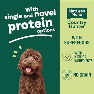 Natures Menu Country Hunter Dog Food Can Wild Venison Can (6 x 600g) 