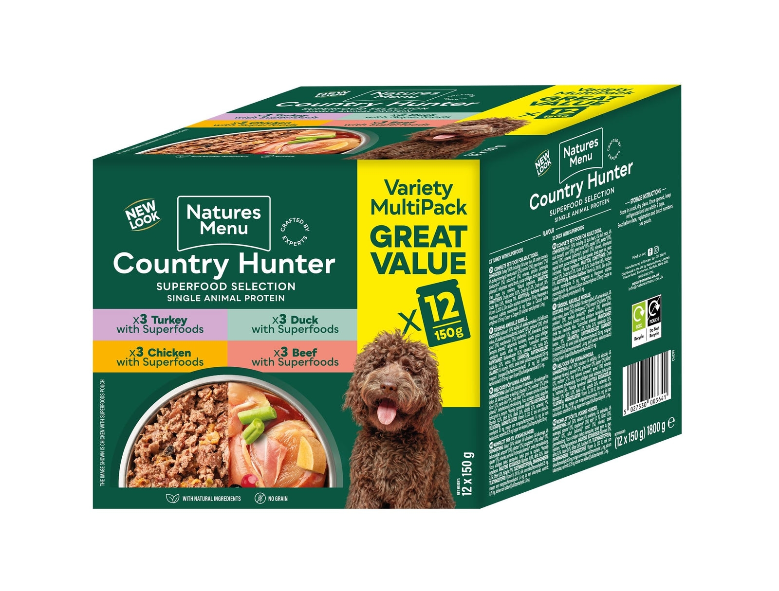 Country Hunter Natures Menu Natures Menu Superfood Selection Pouches for Dogs (12x 150 g) 