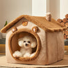 Foldable Dog House Kennel Bed Mat for Small Medium Dogs Cats Winter Warm Cats Bed Nest - Petzenya