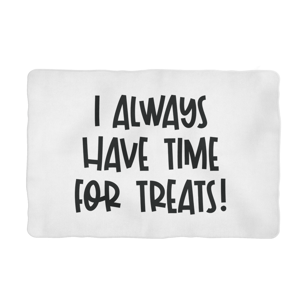 Dog Blanket, Pet Blanket, Printed Message 'I always have time for treats' Cosy Dog Blanket - Petzenya