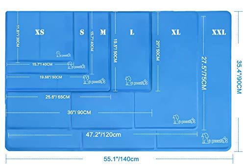 Pecute Dog Cooling Mat Medium 65x50cm, Durable Pet Cool Mat Non-Toxic Gel Self Cooling Pad, Great for Dogs Cats in Hot Summer - Petzenya