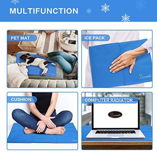 Pecute Dog Cooling Mat Medium 65x50cm, Durable Pet Cool Mat Non-Toxic Gel Self Cooling Pad, Great for Dogs Cats in Hot Summer - Petzenya