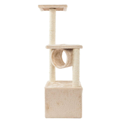 91cm Climbing Tree | Solid Cute Sisal Rope | 36" Plush Cat Tower Tree Beige - Petzenya