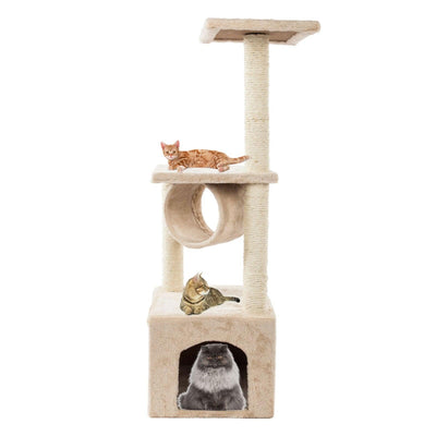 91cm Climbing Tree | Solid Cute Sisal Rope | 36" Plush Cat Tower Tree Beige - Petzenya