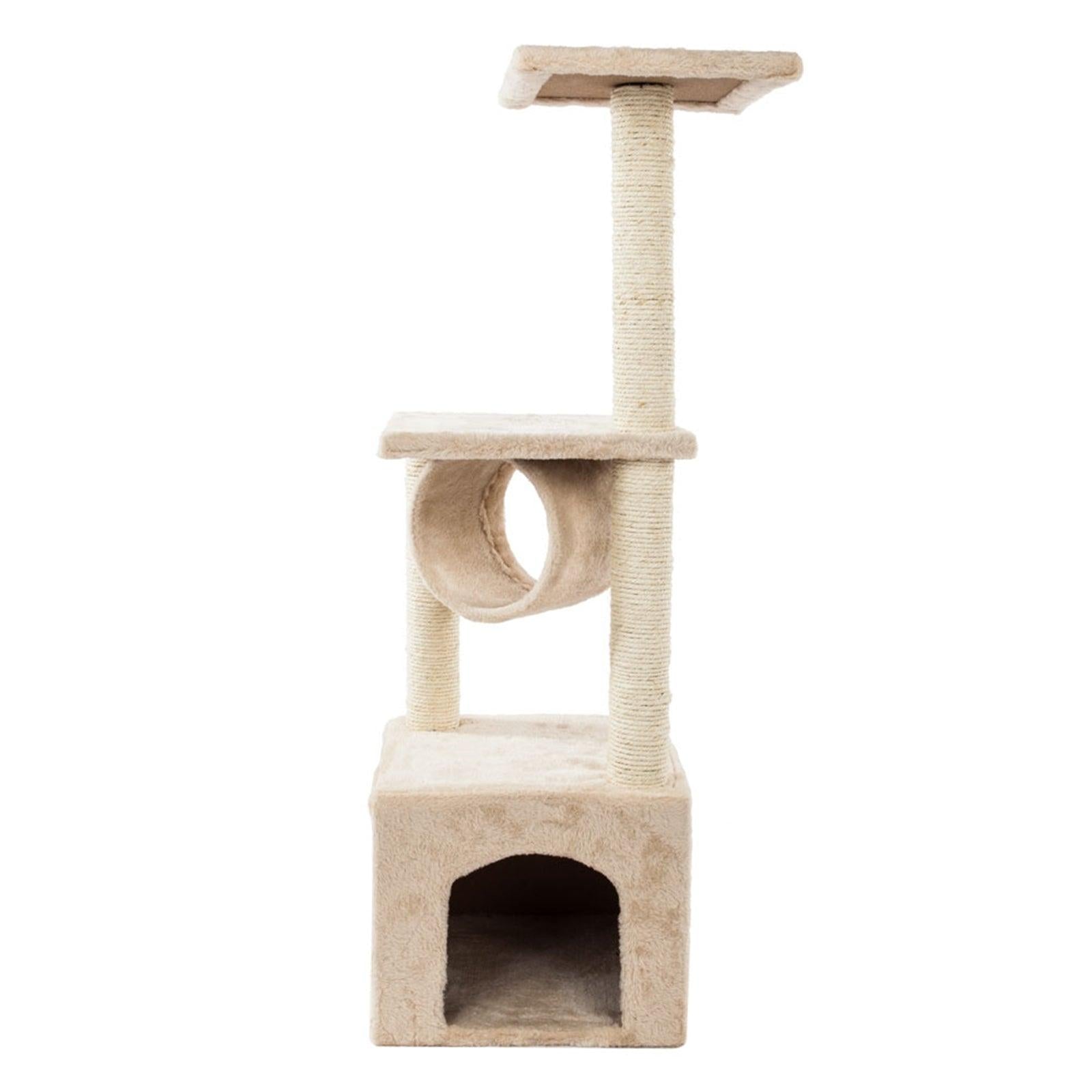 91cm Climbing Tree | Solid Cute Sisal Rope | 36" Plush Cat Tower Tree Beige - Petzenya