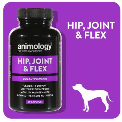 Animology Hip Joint and Flex Dog Supplements 60 Pack | Hip Joint 60 Capsules - Petzenya
