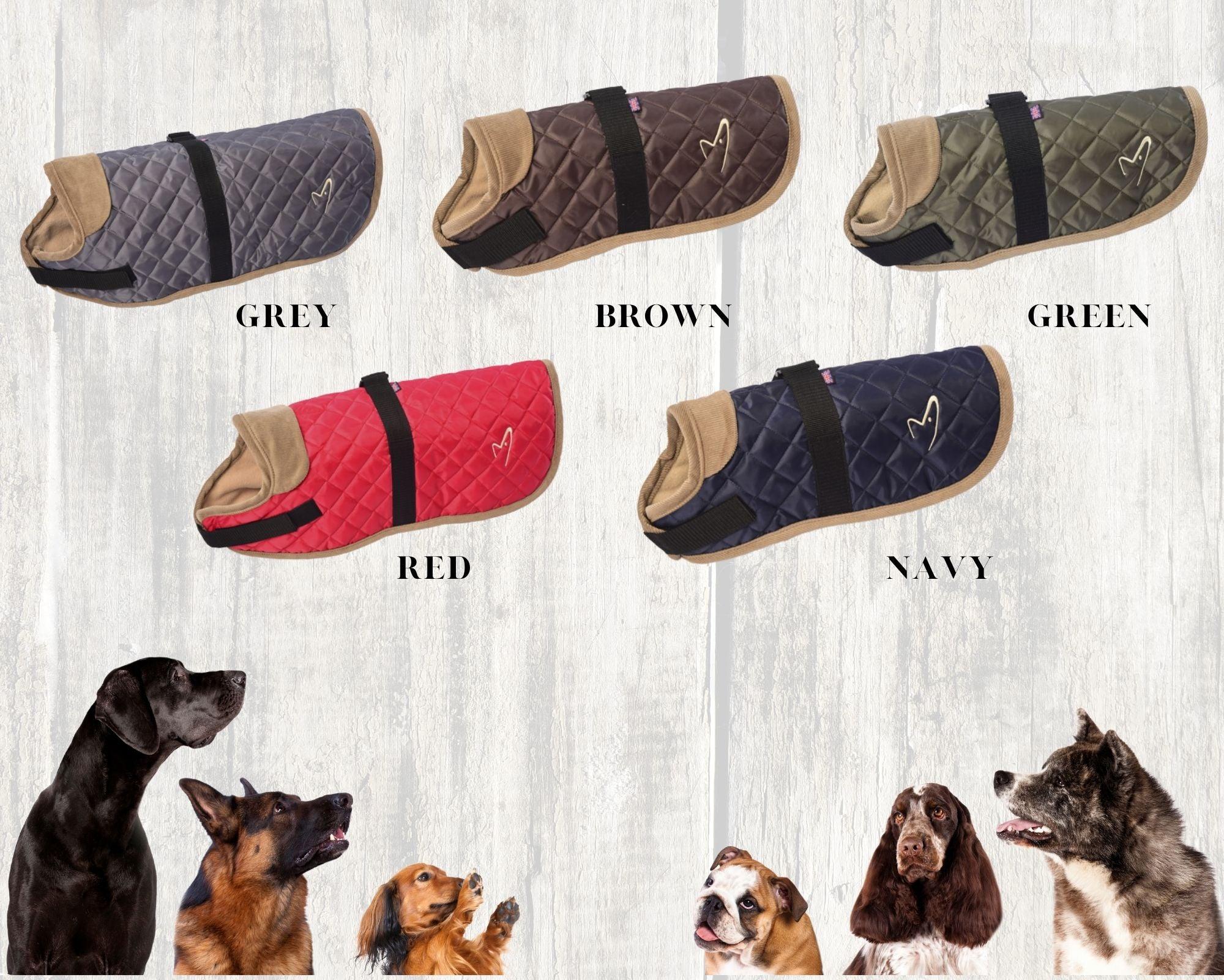 Quilted Dog Coat - Padded Outdoor Dog Jacket - Small to Large Dogs - Petzenya